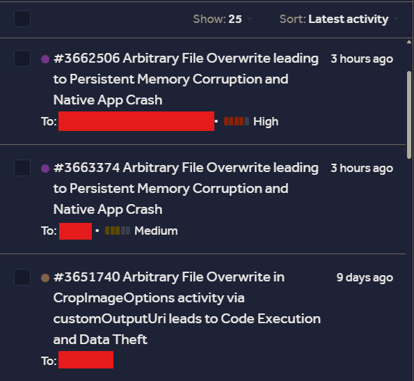 HackerOne reports